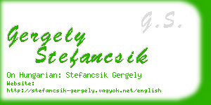 gergely stefancsik business card